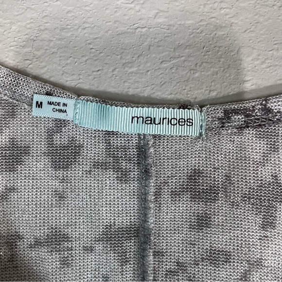 Maurices Gray Long Sleeve Fitted Top - Picture 2 of 5